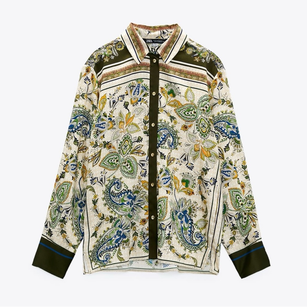 Zara Patterned Button Shirt